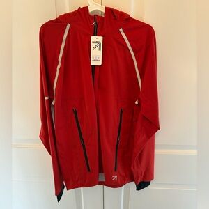 J. Crew/New Balance Collab. Mens Red Running Jacket. Size Large. NWT.